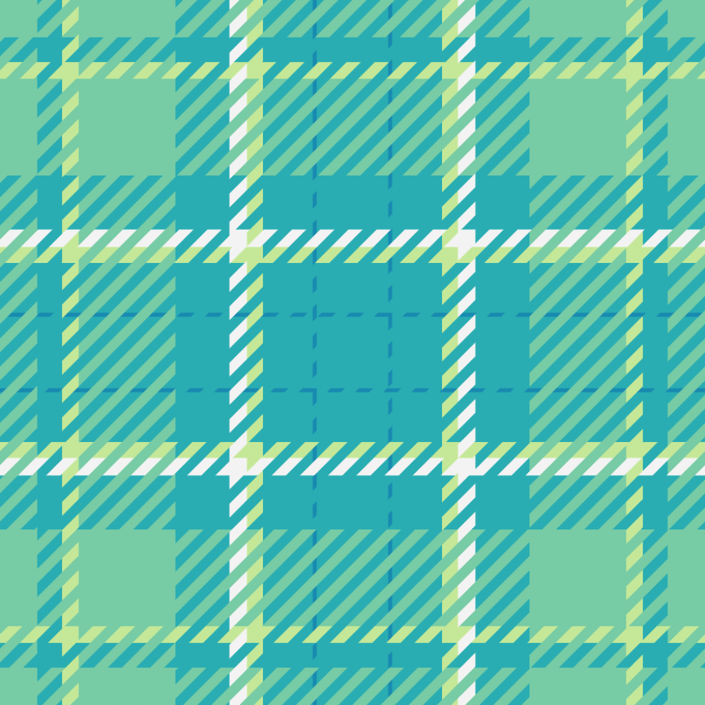 What this pattern looks like on a mockup lucky table cloth scaled down 