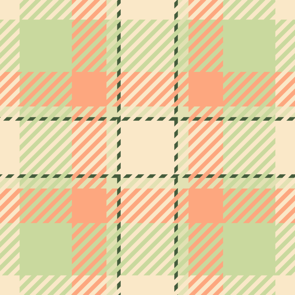 What this pattern looks like on a mockup lucky table cloth scaled down 