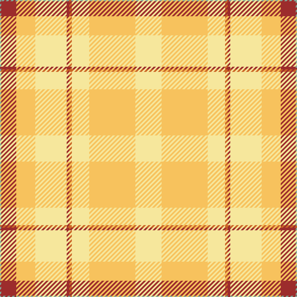 What this pattern looks like on a mockup lucky table cloth scaled down 