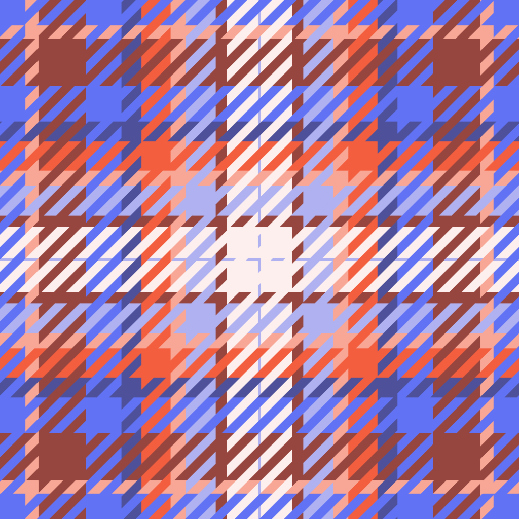What this pattern looks like on a mockup lucky table cloth scaled down 